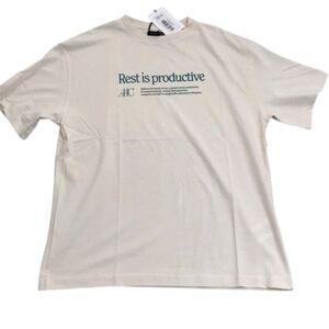 Active After Coffee Rest is Productive Unisex Short Sleeve Crewneck T‑Shirt Sz L